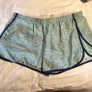 Navy and baby blue workout shorts